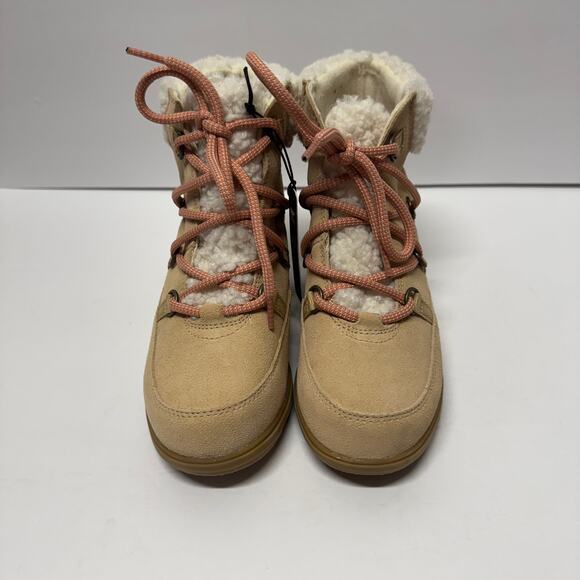 Sorel Womens Evie Cozy Ankle Lace Wedge Bootie Ceramic Paradox Waterproof Size 9 - Picture 2 of 8